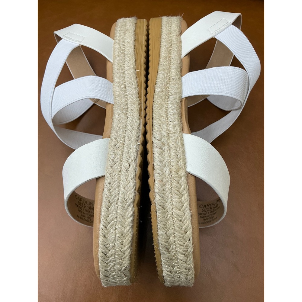 Journee Collection Caroline Sandals Womens9 White Excellent Espadrille Platform - Picture 3 of 10